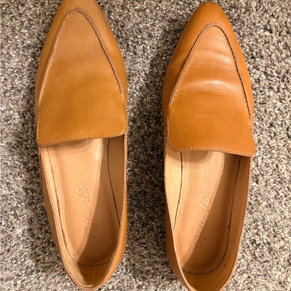 Madewell Caramel Leather Flats - Picture 1 of 2